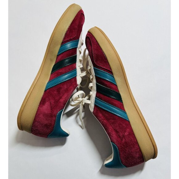 Adidas Gazelle Indoor Shoes Collegiate Burgundy Arctic Fusion Collegiate Green - Picture 8 of 10